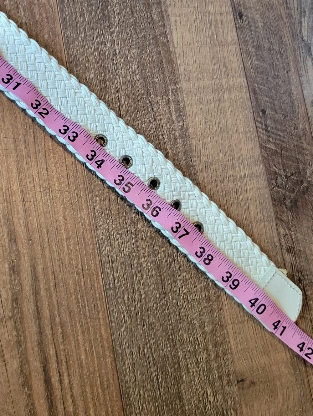 Boho Chic Woven Waist Belt with Tortoiseshell Buckle